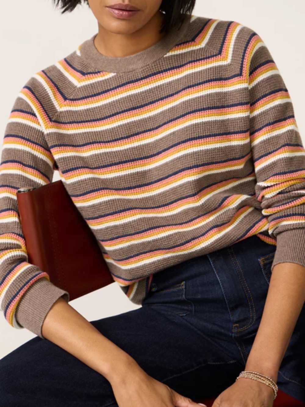 Faherty Striped Throwback Sweater (Size S)